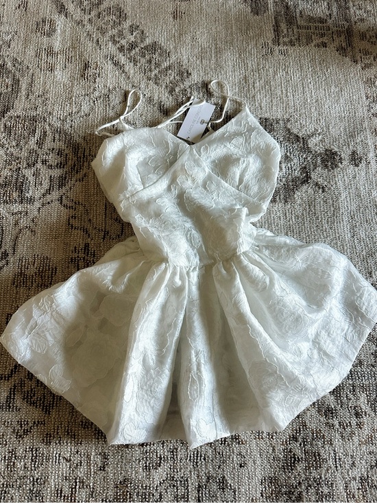 Caroline Constas Dresses & Skirts - Caroline Constas White Floral Lace Mini Dress